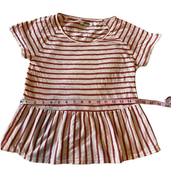 Madewell Striped Linen Cotton Blend Shirt Size XXS - Picture 6 of 9